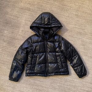 Art Class Kids Black Hooded Puffer Jacket Warm Outerwear Unisex Size L 10/12